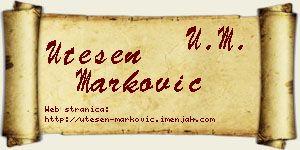 Utešen Marković vizit kartica